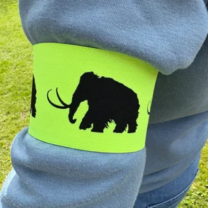Neon gelbe Armbinde mit 3 Mammuts