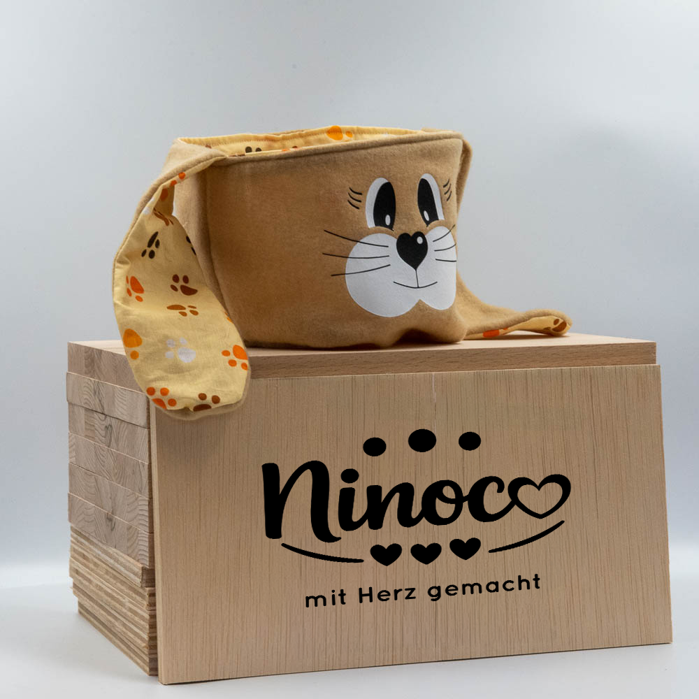 Osterkörbchen Braun (Pfötchen)