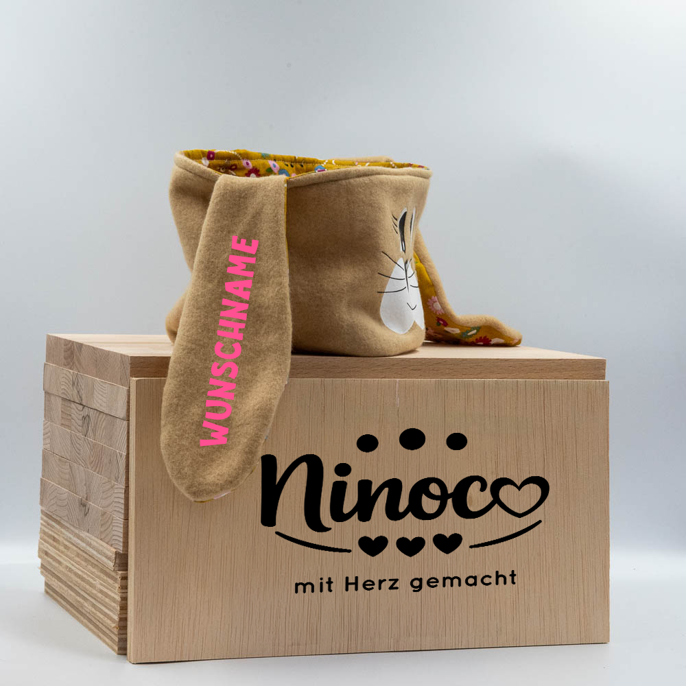 Osterkörbchen Braun (rot gemustert) – Bild 4