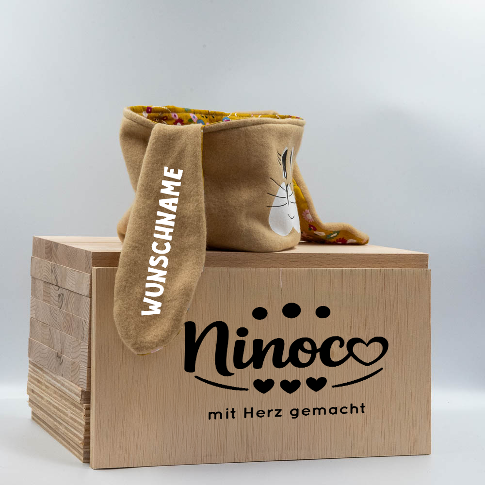 Osterkörbchen Braun (rot gemustert) – Bild 2