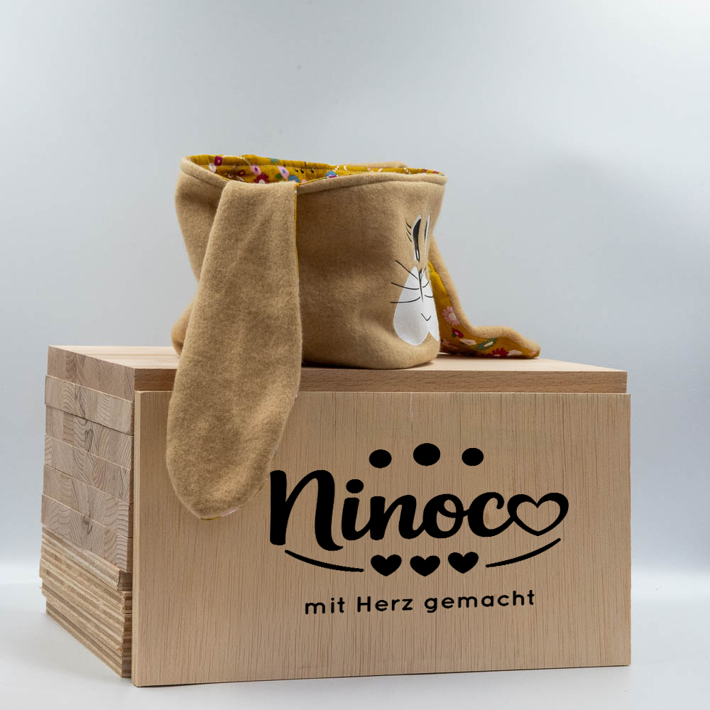 Osterkörbchen Braun (rot gemustert) – Bild 3