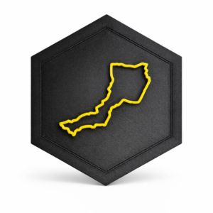 Modularer Medaillenhalter Hexagon - personalisierte GPX-Strecke (Relief)