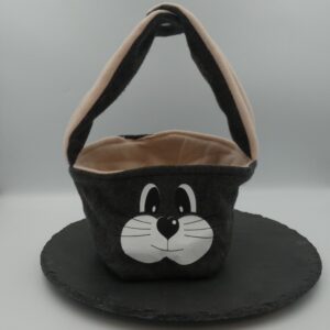 Osterkörbchen Grau (Rosa)