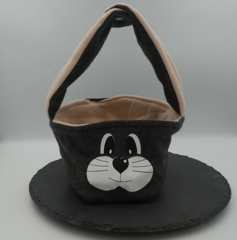 Osterkörbchen Grau (Rosa)