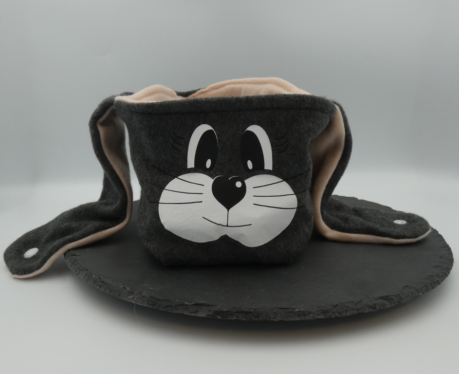 Osterkörbchen Grau (Rosa) – Bild 4