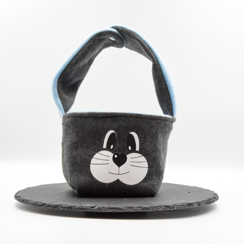 Osterkörbchen Grau (babyblau)