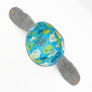 Osterkörbchen Grau (blau gemustert)