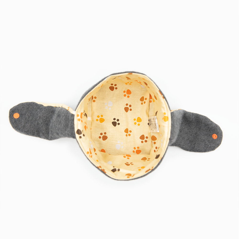 Osterkörbchen Grau (Pfötchen) – Bild 3