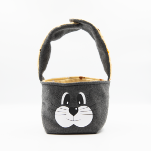 Osterkörbchen Grau (Pfötchen)