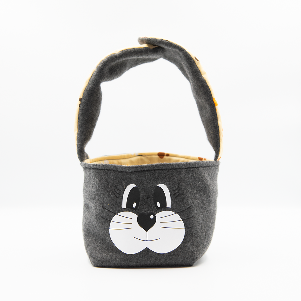 Osterkörbchen Grau (Pfötchen)