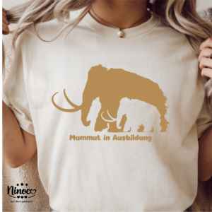 Bügelbild: Mammut in Ausbildung